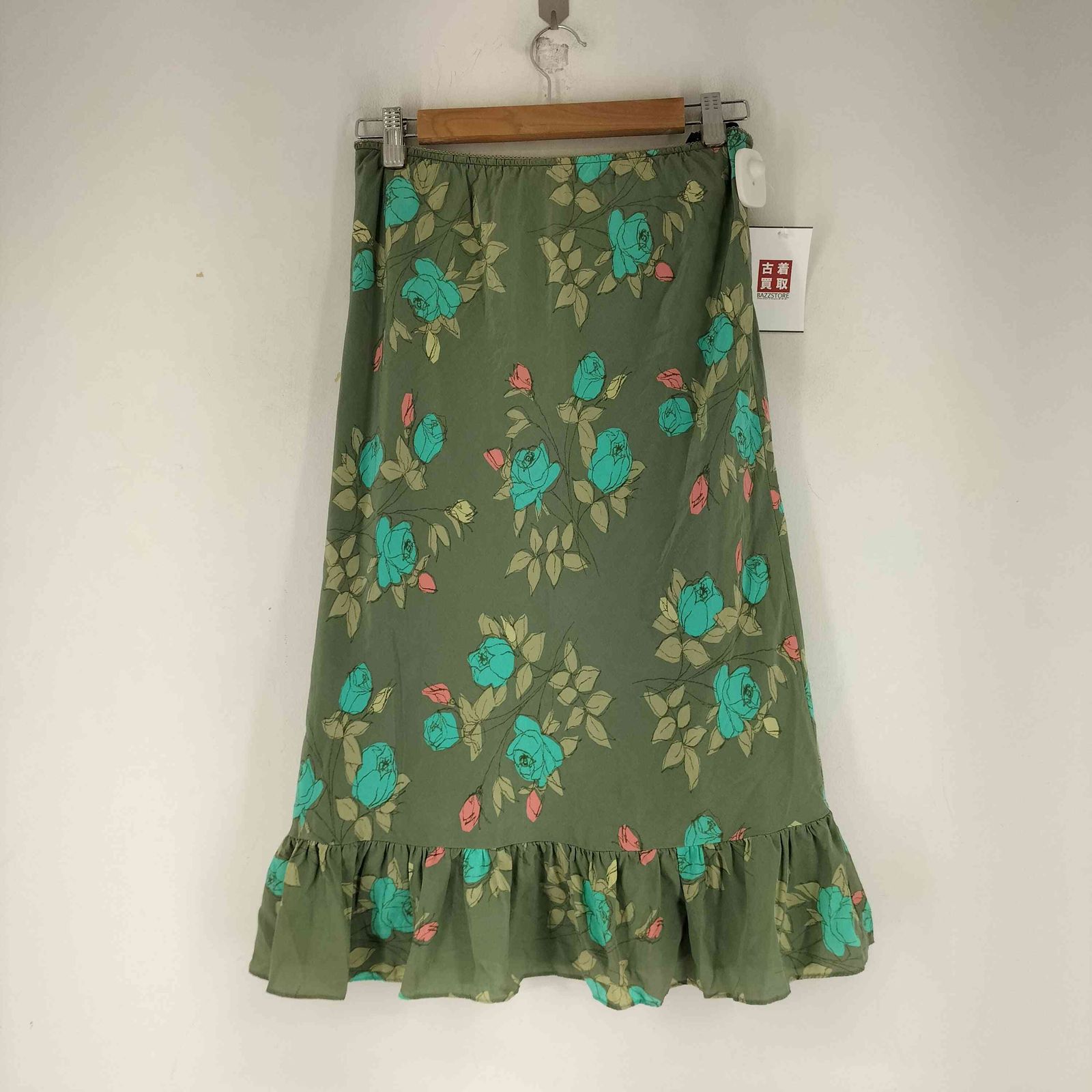 ローラアシュレイ LAURA ASHLEY 花柄 シルクスカート レディース