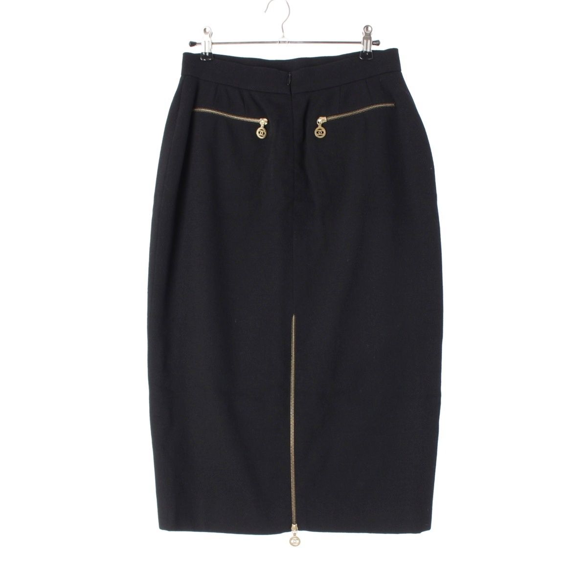 CHANEL サイズ40 黒いタイトスカート 中古・古着通販】CHANEL (シャネル) タイトスカート グレー