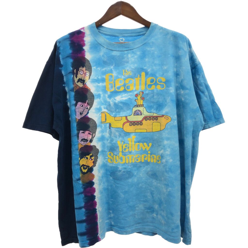 LIQUID BLUE リキッドブルー ビートルズ イエローサブマリン タイダイ 半袖Ｔシャツ ライトブルー (メンズ 2XL) 中古 古着 Q5765
