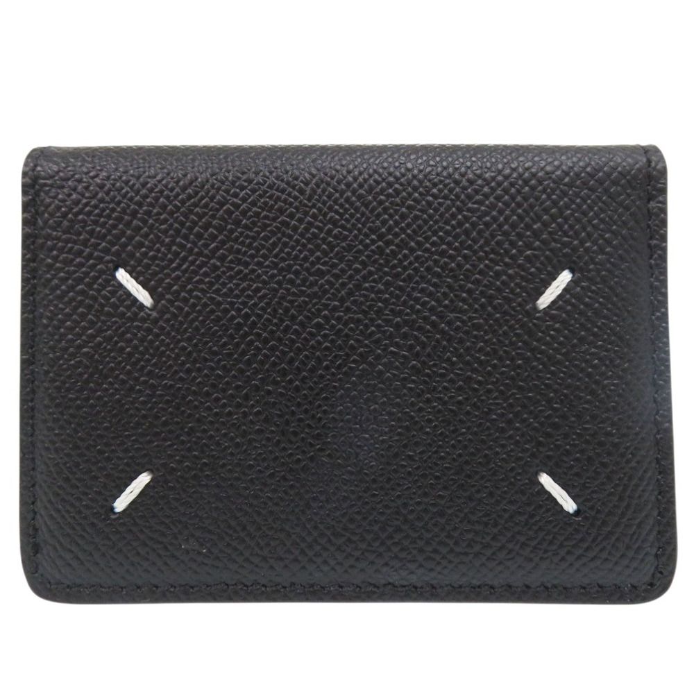 ♥品 メゾン マルジェラ 4ステッチ スリーフォールドウォレット 三つ折り財布 ミニ財布 豆財布 SA2UI0005 レザー ブラック 0439 Maison Margiela