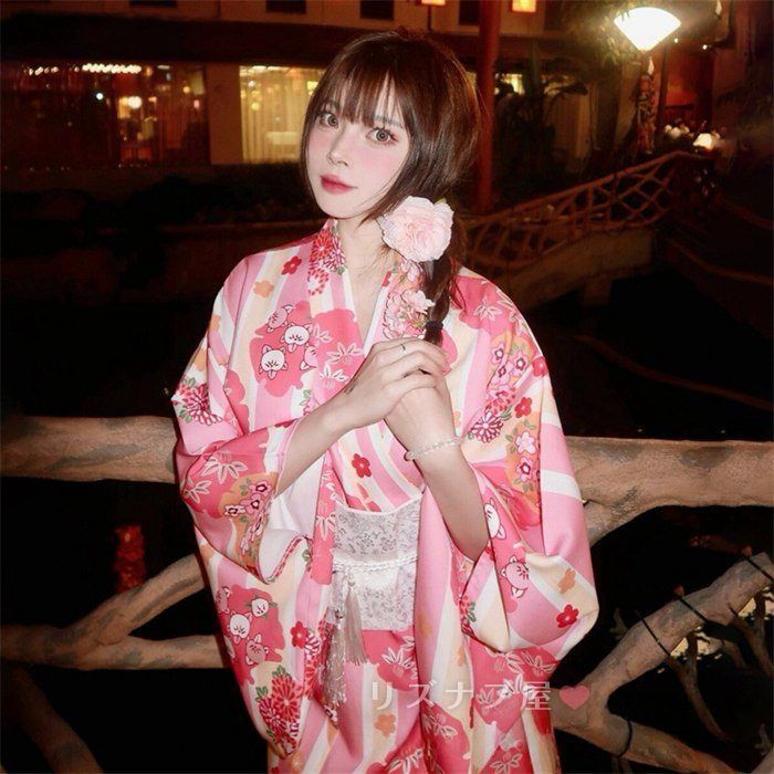 浴衣 レディース 和服 浴衣 女性用 コスチューム 浴衣 可愛い 和装 和風 着物 祭り ゆかた 大人用 初心者 あわせ お出かけ 可愛い 綺麗 七夕 盆踊り プレゼント 花見 祭り 浴衣セットmkyukata04 - メルカリ