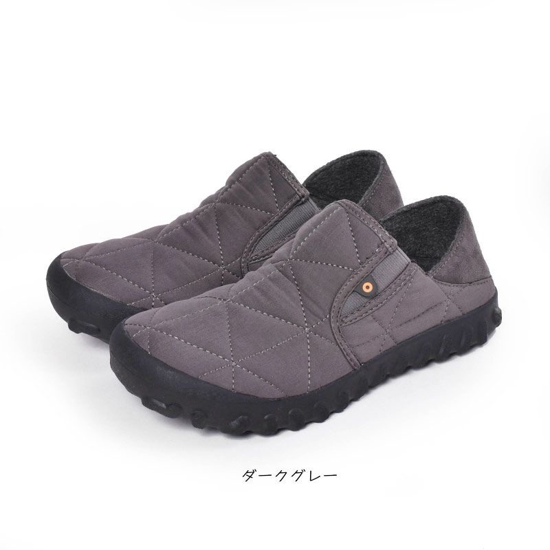 サボサンダル キックバック スライダー レディース B-MOC SLIDE 防水 ファー ボア あったかい スノーシューズ ぺたんこ 靴 BOGS ボグス roybog78837 ダークグレー 8インチ25.0cm