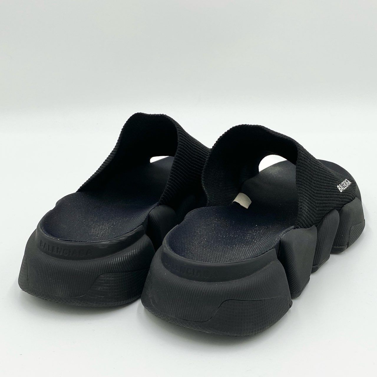BALENCIAGA ブラック スライドサンダル 中古・古着通販】BALENCIAGA (バレンシアガ) Mold スライド