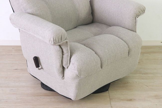 リクライニング回転高座椅子 アイボリー系 座椅子 リクライニング