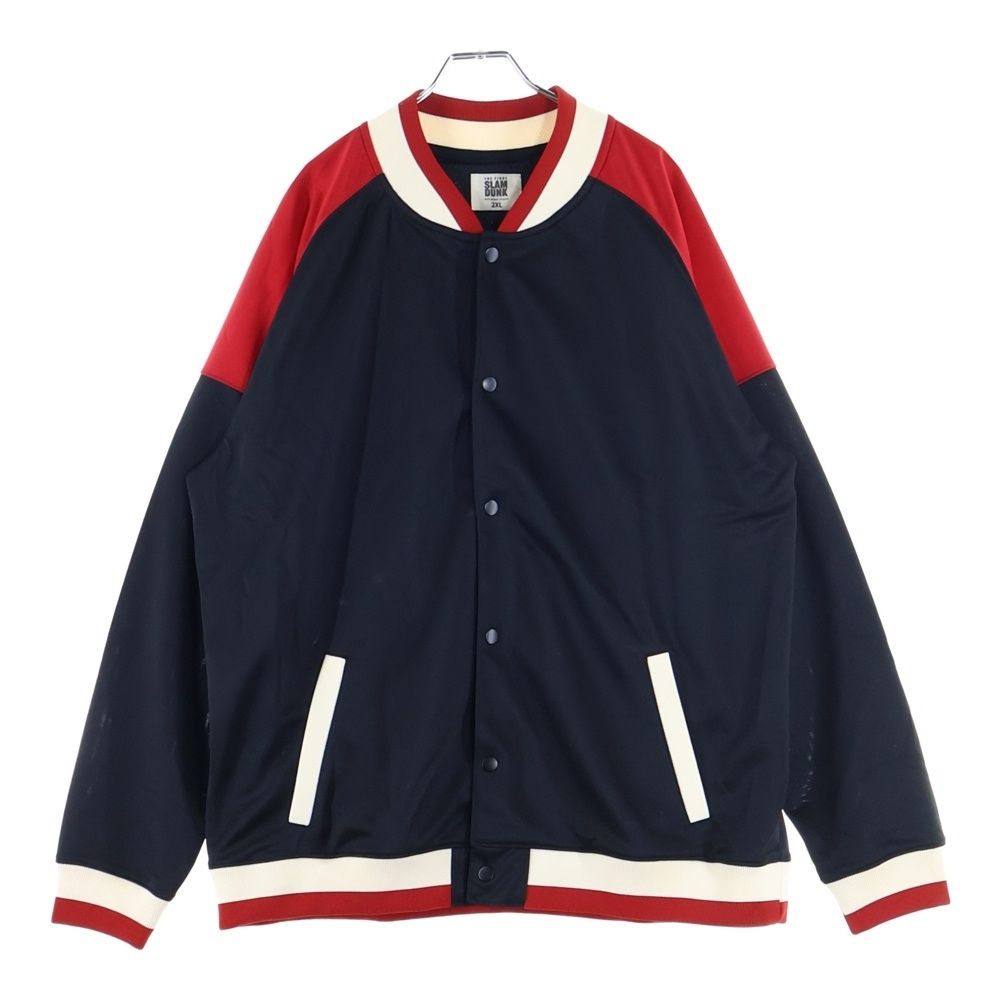 NO BRAND ノーブランド THE FIRST SLAM DUNK SHOHOKU 湘北 ロゴプリント ボタンフライ ブルゾン トラックパンツ セットアップ ジャージ ブラック レッド