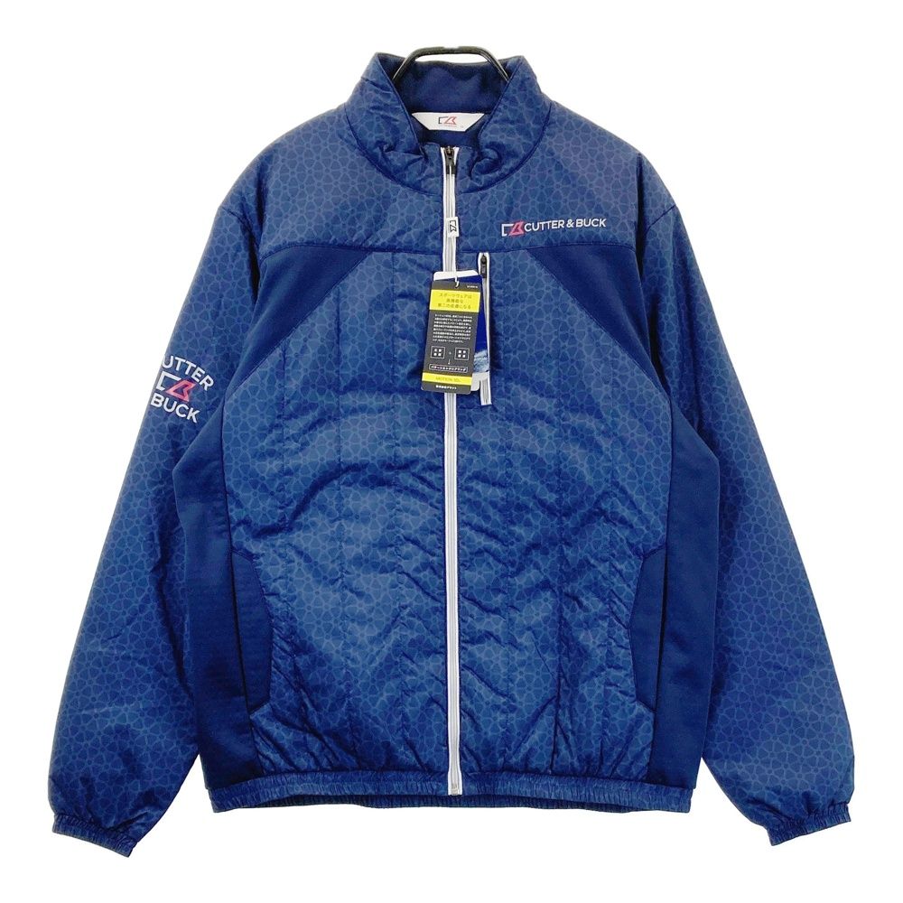サイズ LL CUTTER-BUCK カッターアンドバック 長袖 中綿 ジップジャケット 総柄 ネイビー系 240101494078 ゴルフウェア メンズ ストスト