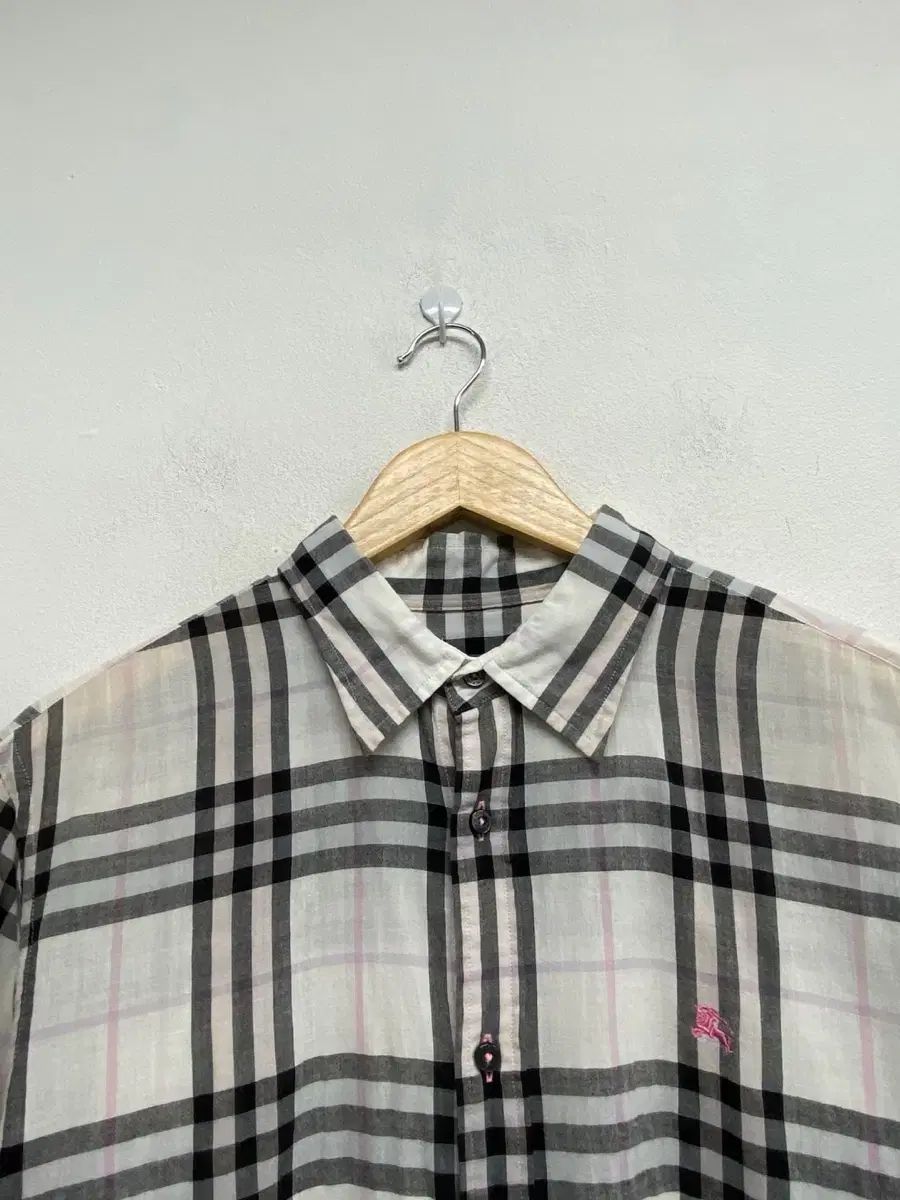 BURBERRY(バーバリー ) リネン シャツ チェック柄 M ー L
