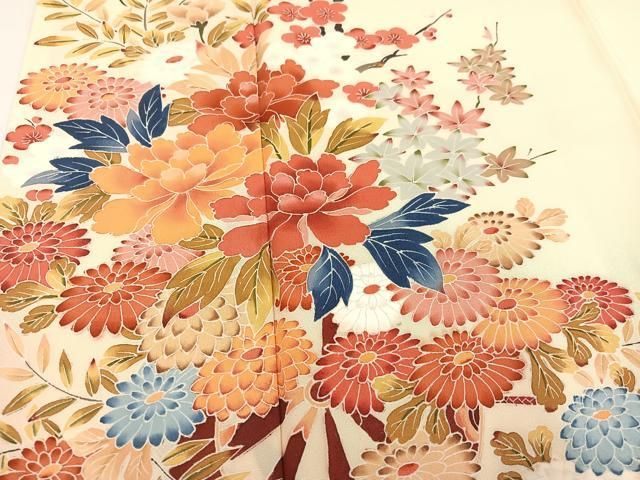 平和屋着物□訪問着 作家物 枝花文 正絹 逸品 AAAY4137ph - メルカリ 