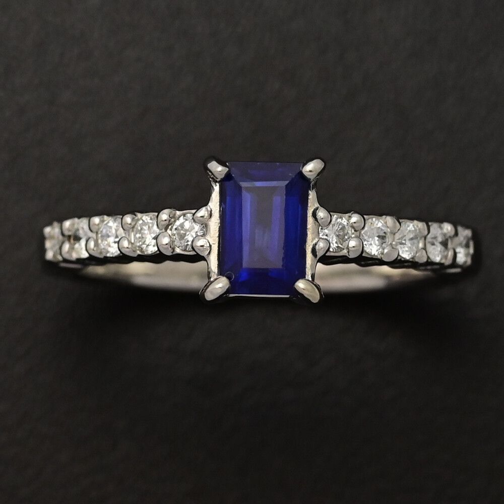 1P･サファイア･ダイヤモンドリング･指輪