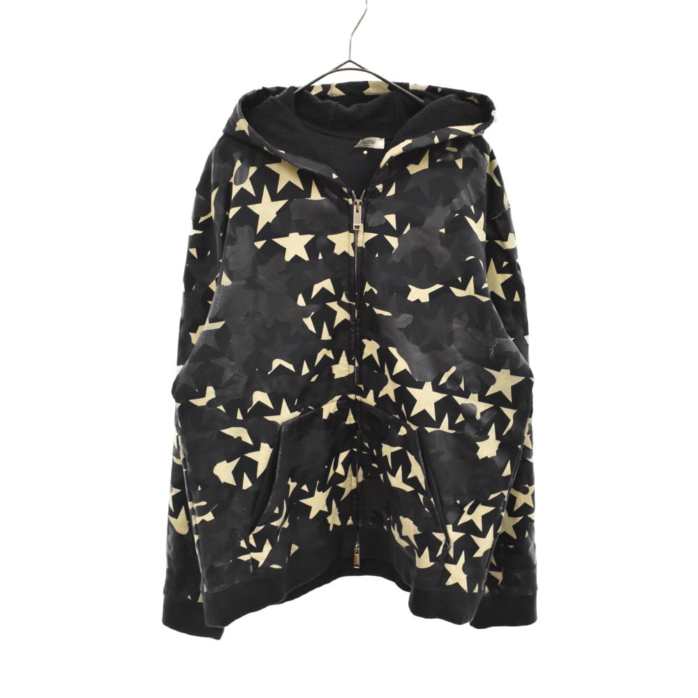 VALENTINO (ヴァレンチノ) 17AW CAMO STAR ZIP HOODIE NV3MF02X3T6  カモスタープリントスウェットフルジップフーディー ジップパーカー ネイビー - メルカリ