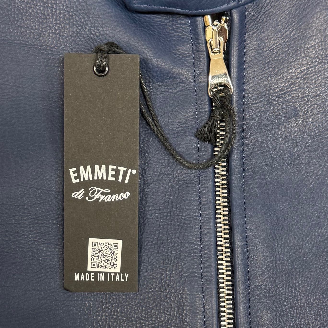 未使用品 EMMETI 24AW KELSO SP CALF SKIN ケルソ レザー シングルライダース ジャケット エンメティ 9006-4  ブルー系 - メルカリ