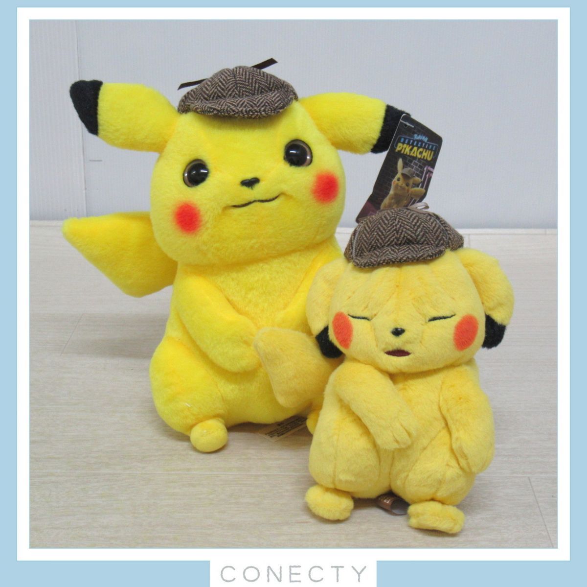 ポケットモンスター 名探偵ピカチュウ ぬいぐるみ しわしわ顔のぬいぐるみ 2体 セット【V4【S2