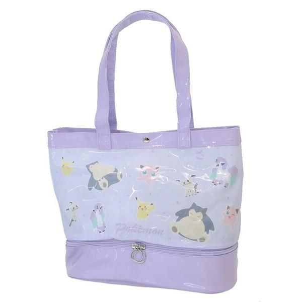 ポケットモンスター プールバッグ ビーチバッグ 2層トートバッグ パープル ポケモン レジャー用品