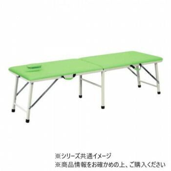 高田ベッド製作所 有孔フタ付粉体ムーブ 折りたたみ式ポータブルベッド 幅50×長さ180×高さ60cm ライムグリーン TB-187