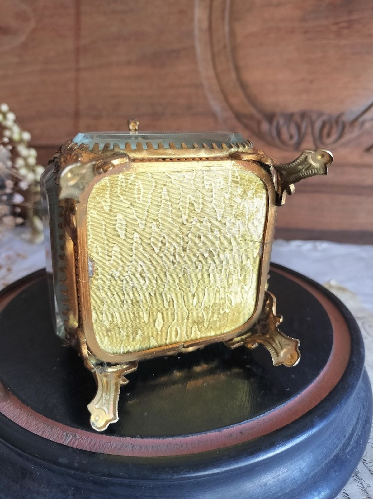 フランス アンティーク クリスタル 5面 大きいジュエリーケース 1900年