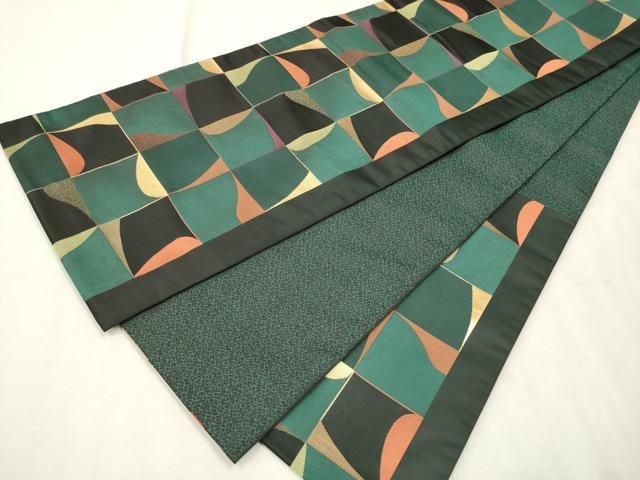 平和屋着物●両面　六通柄　京袋帯　市松吉祥文　金糸　CAAT8054hy 平和屋着物○両面 六通柄 京袋帯 市松吉祥文 金糸 CAAT8054hy