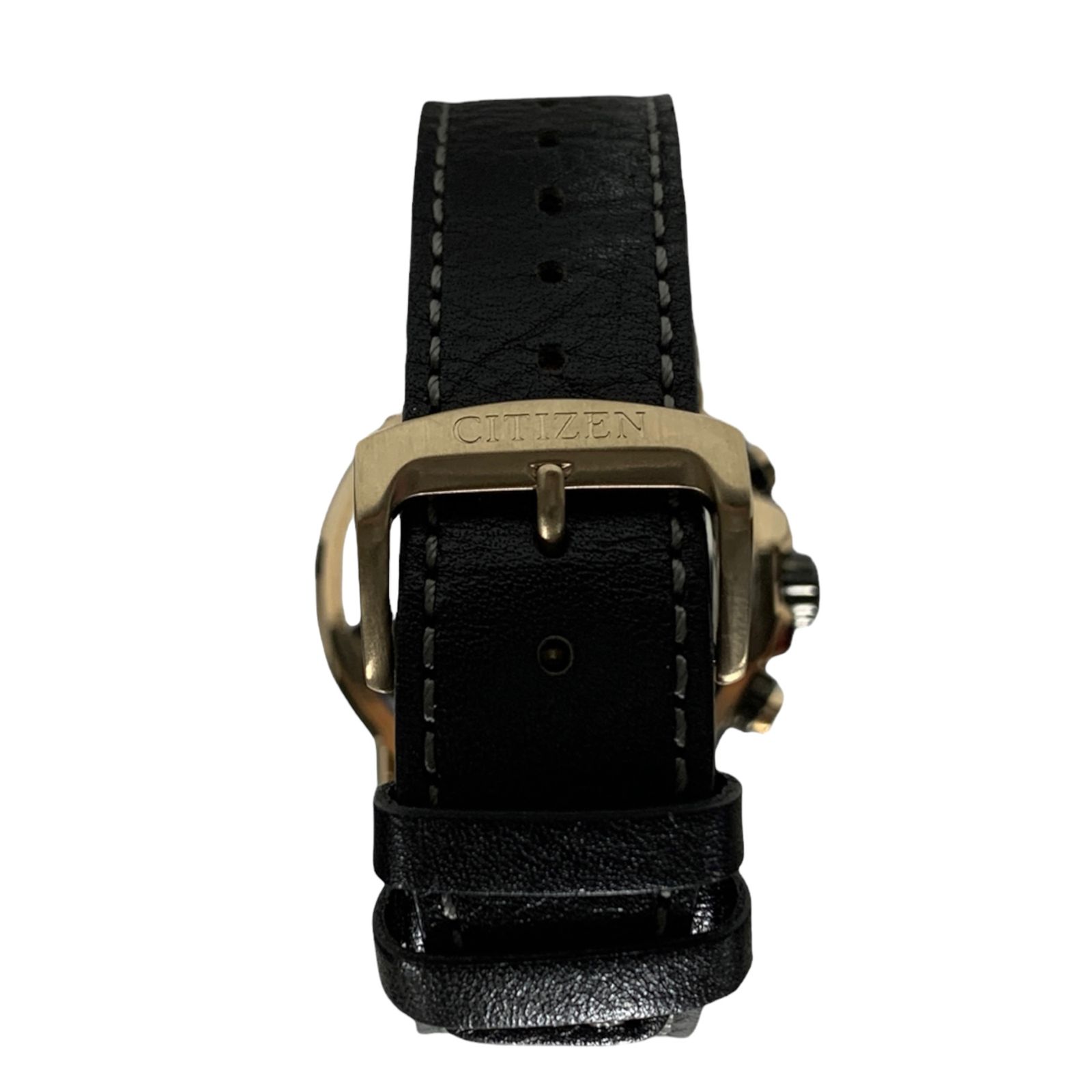 CITIZEN (シチズン) アナログ腕時計 クロノグラフ レザーストラップ 