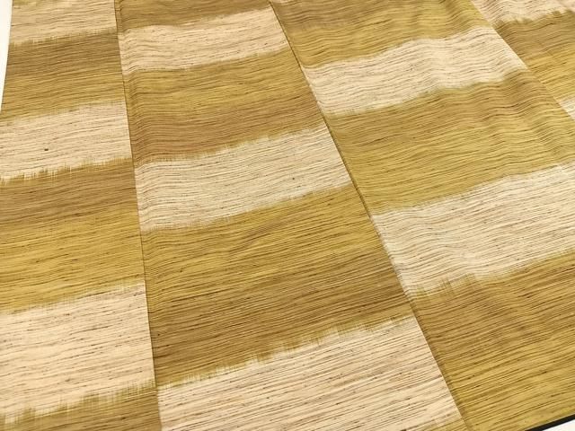 平和屋着物●上質な紬　花織　縞　正絹　逸品　CAAQ9174vf 平和屋着物○上質な紬 花織 縞 正絹 逸品 CAAQ9174vf