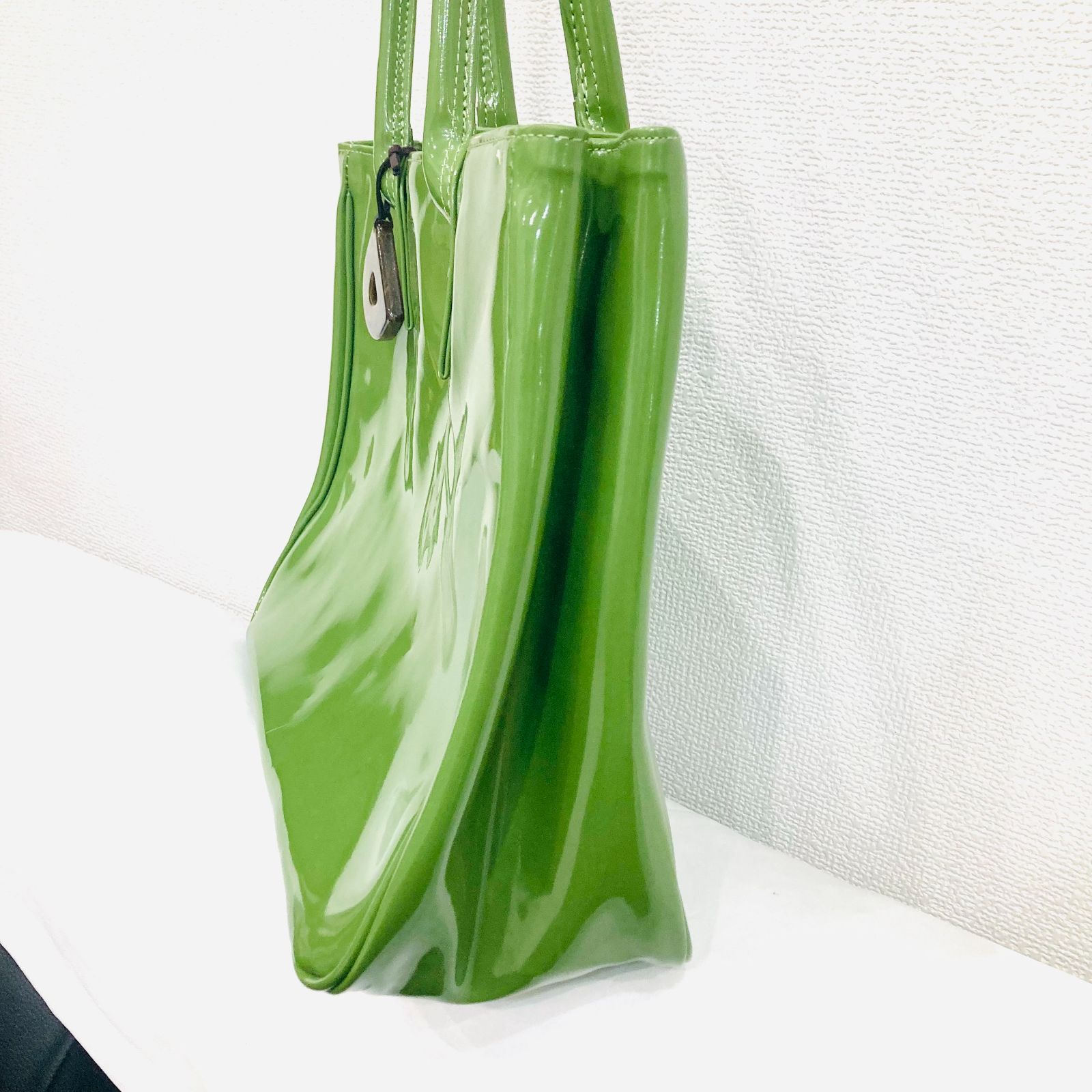 GINZA DAIKOKUYA 銀座 大黒屋 エナメル トートバック グリーン