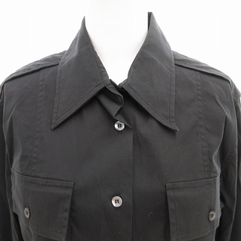 グッチ GUCCI シャツ ブラウス 長袖 イタリア製 40 黒 ブラック 203-1917-4906 /HO ■GY09 ☆AA★ レディース グッチ GUCCI シャツ ブラウス 長袖 イタリア製 40 黒 ブラック