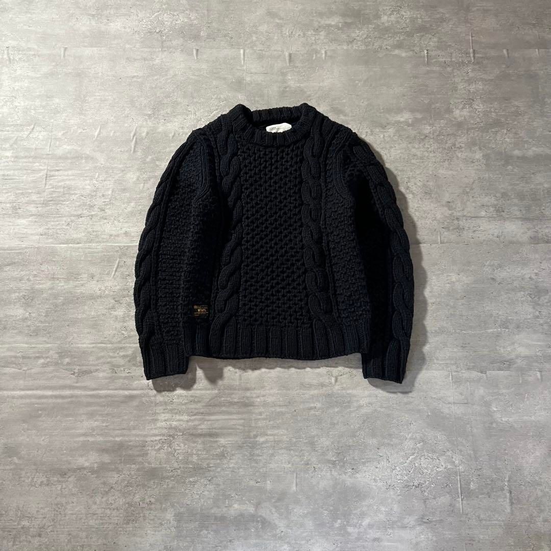 ボリューム感満載◎】WTAPSアランニット古着セーターストリート窪塚