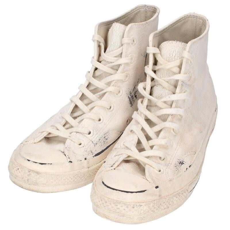 メゾンマルジェラ ×コンバース CONVERSE 141957C ペンキ加工ハイカット 