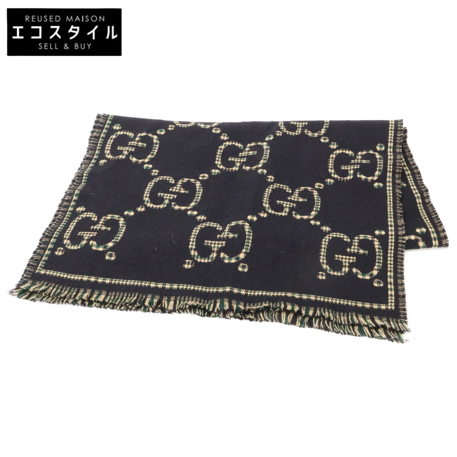 GUCCI グッチ 660025 チェック GGウール スカーフ