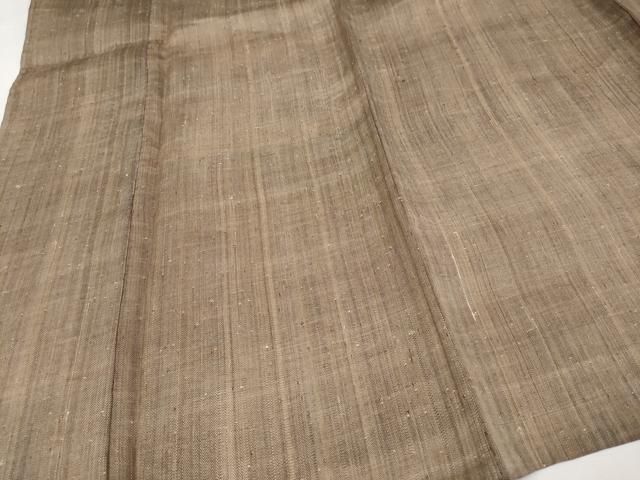 平和屋本店□極上 夏物 芭蕉布 手積み芭蕉糸100％ 希少色 黄枯茶色