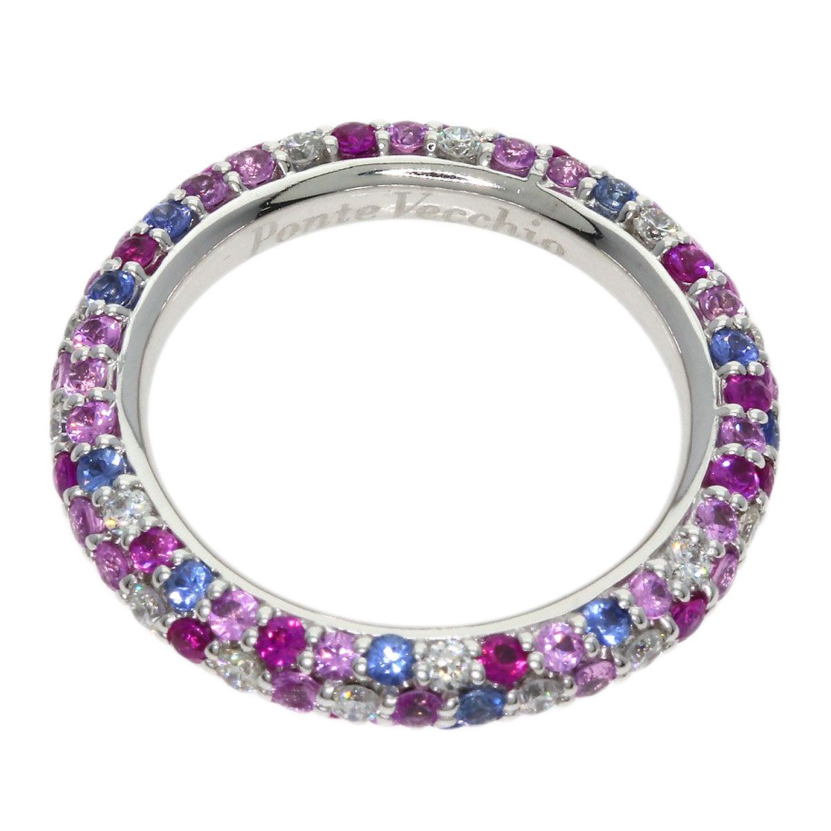 K18WG サファイアパヴェリング 12号 パヴェRING サファイア