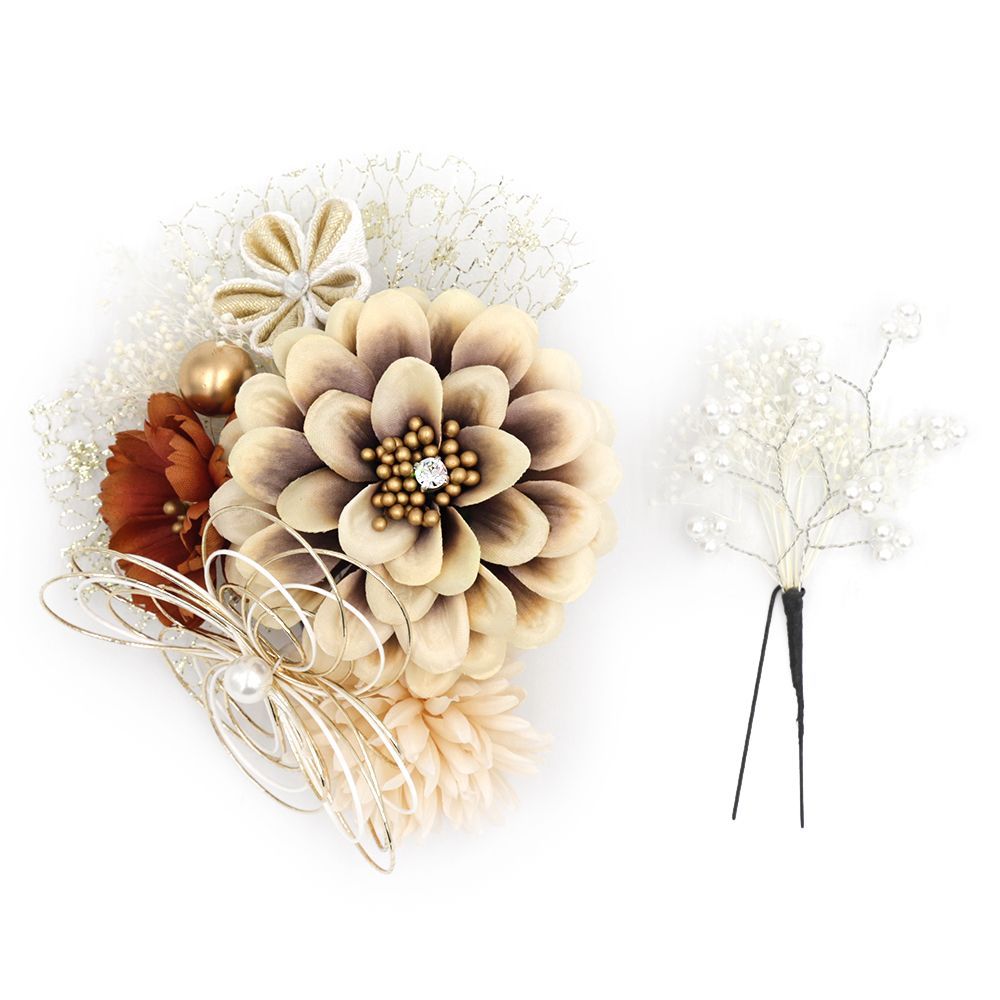 レジンヘアゴム 楕円 オーバル ラベンダー 星のガーランド