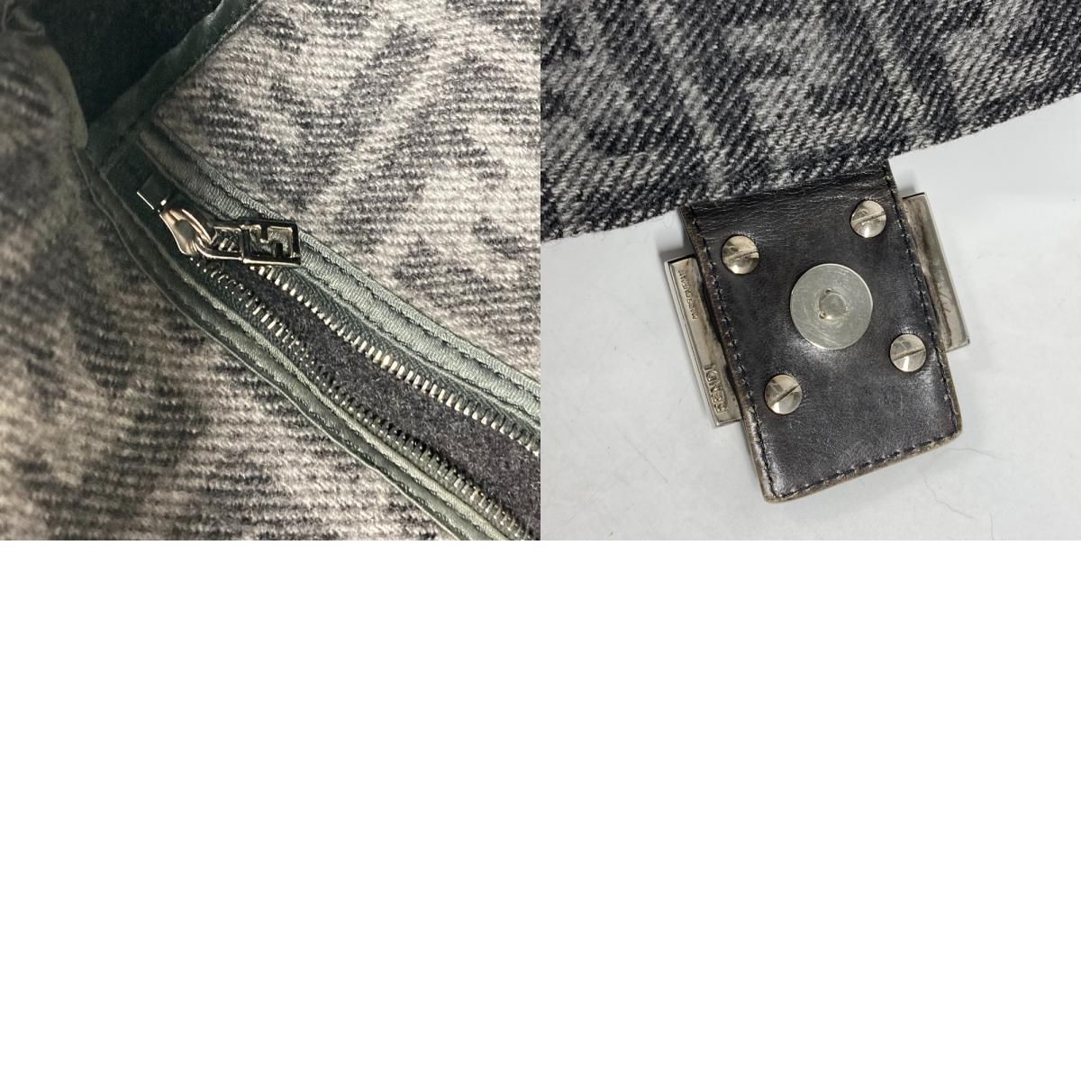 FENDI フェンディ ショルダーバッグ ズッカ マンマバケット ニット 