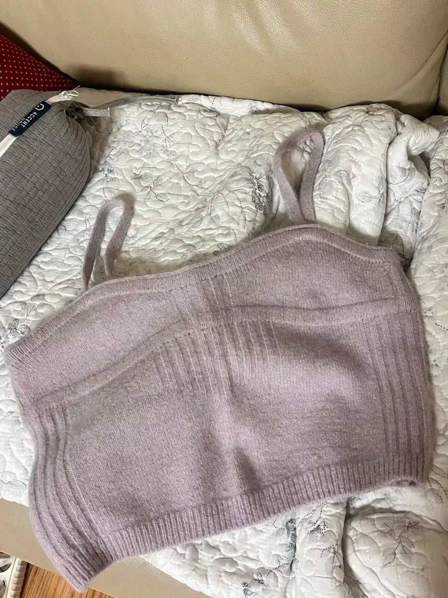  blank 03 ラベンダー ニット ビスチェ ベスト ジレ ベスト ジレ ビスチェ