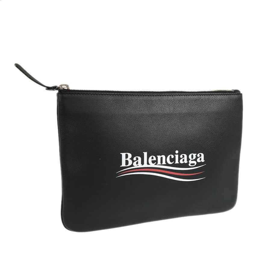 バレンシアガ BALENCIAGA エブリデイ ポーチ 516358 ブラック レザー 