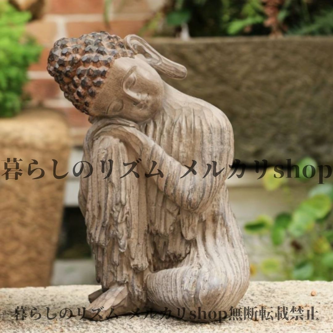 ガーデンオブジェ 屋外 庭園 仏像 寝仏 庭 バルコニー装飾 クリエイティブ リビングルーム オフィス レジンオーナメント 置物 大仏 宗教 アート スピリチュアル ホール ジャパン アート好き 和モダン 和カフェ 和室 洗礼