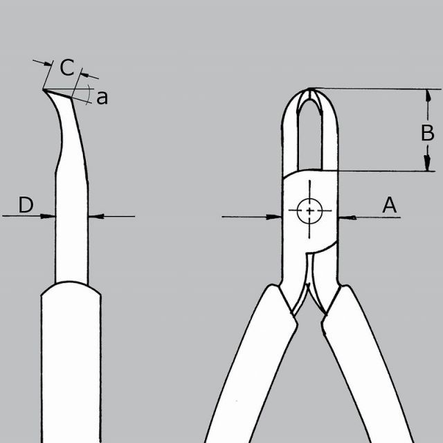 KNIPEX エレクトロニクスエンドカッティングニッパー120mmコンフォートハンドル6472-120