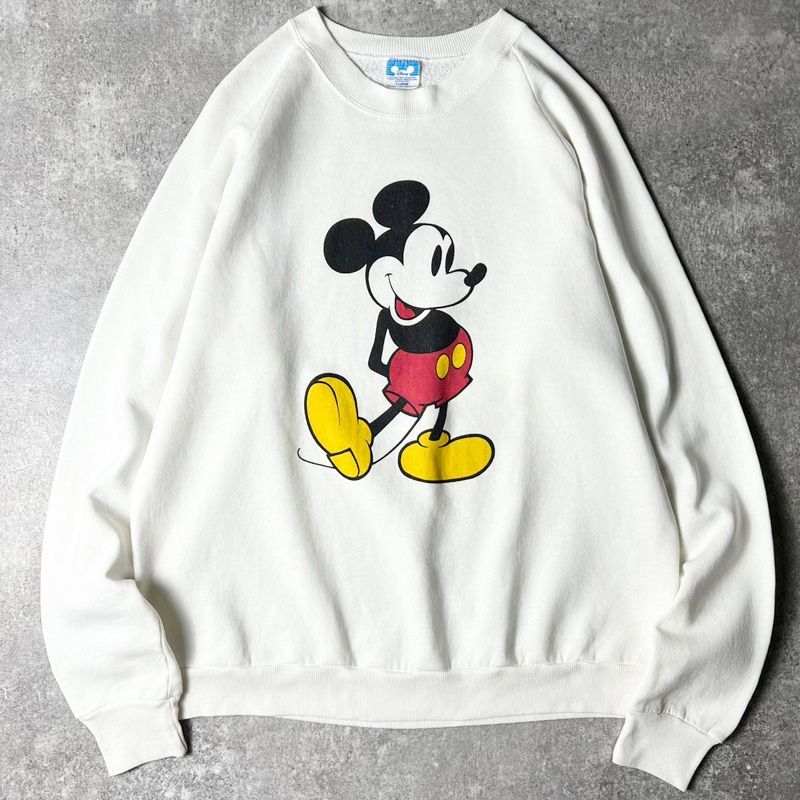 80s USA製 ディズニー オフィシャル ミッキー プリント スウェット 