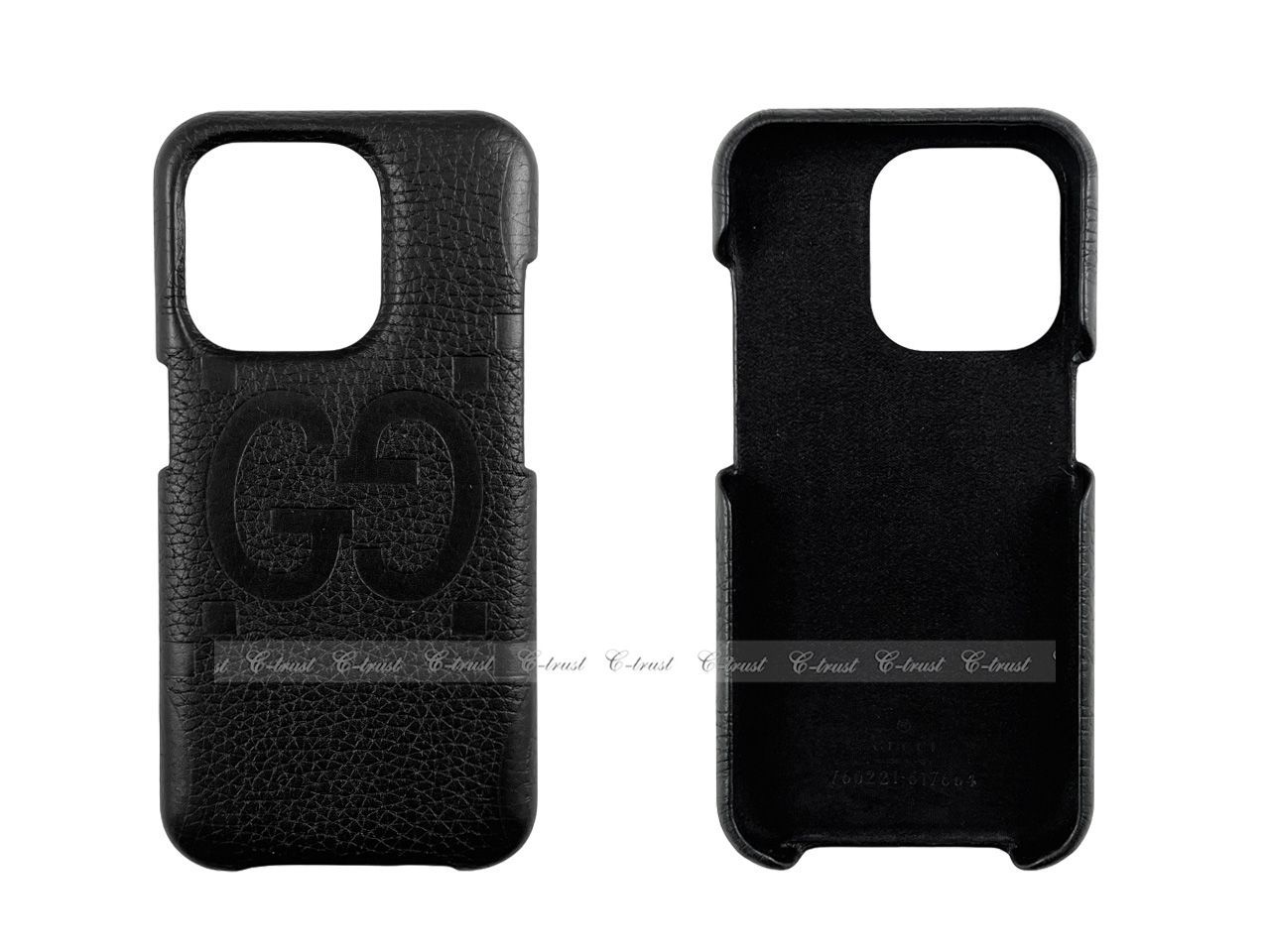 GUCCI グッチ iPhone 15pro ケース アイフォン 携帯 スマホ ジャンボ GG レザー ロゴ イタリア製 1000 ブラック L817