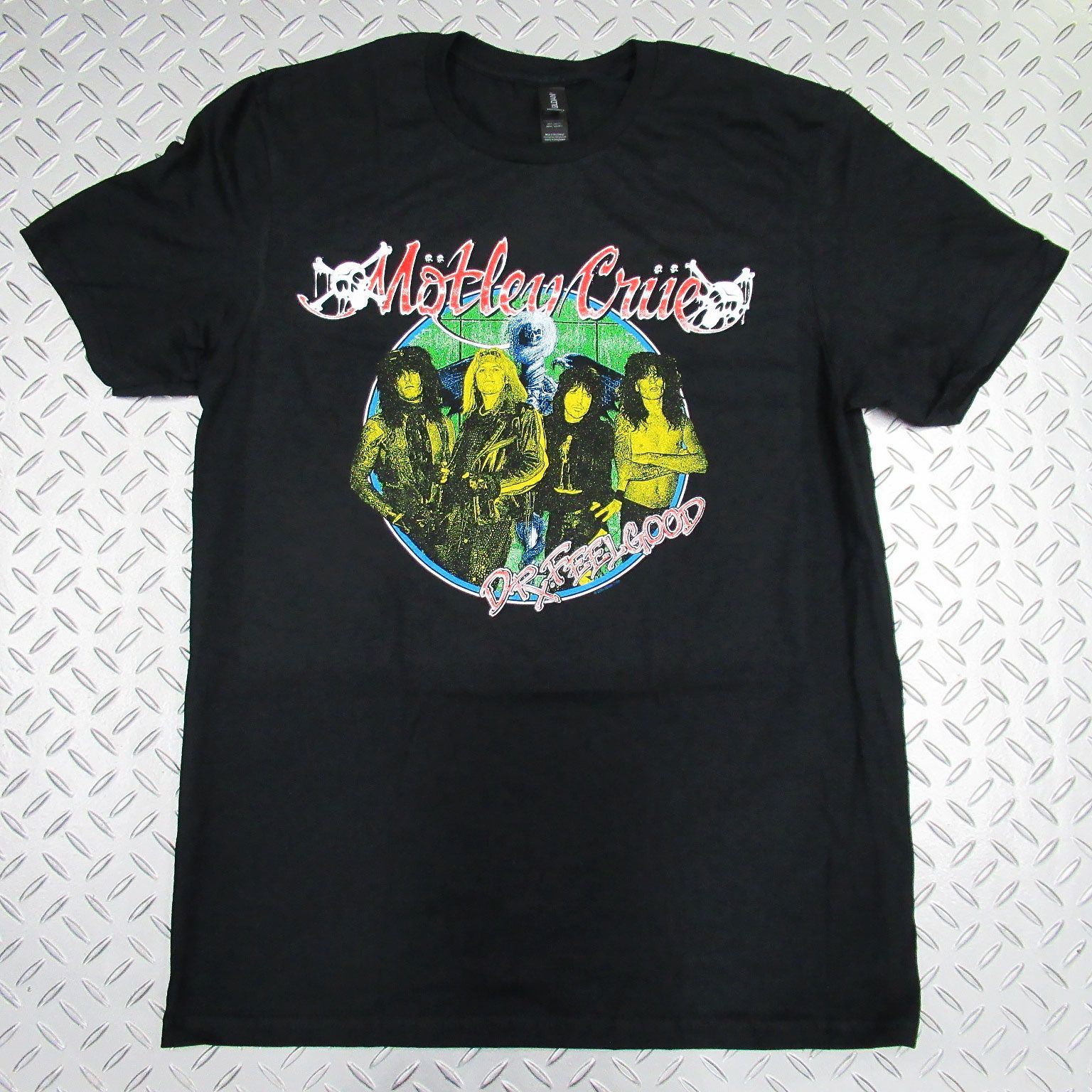 オフィシャル バンドTシャツ モトリークルー MOTLEY CRUE Dr Feelgood Circle Photo ブラック 黒
