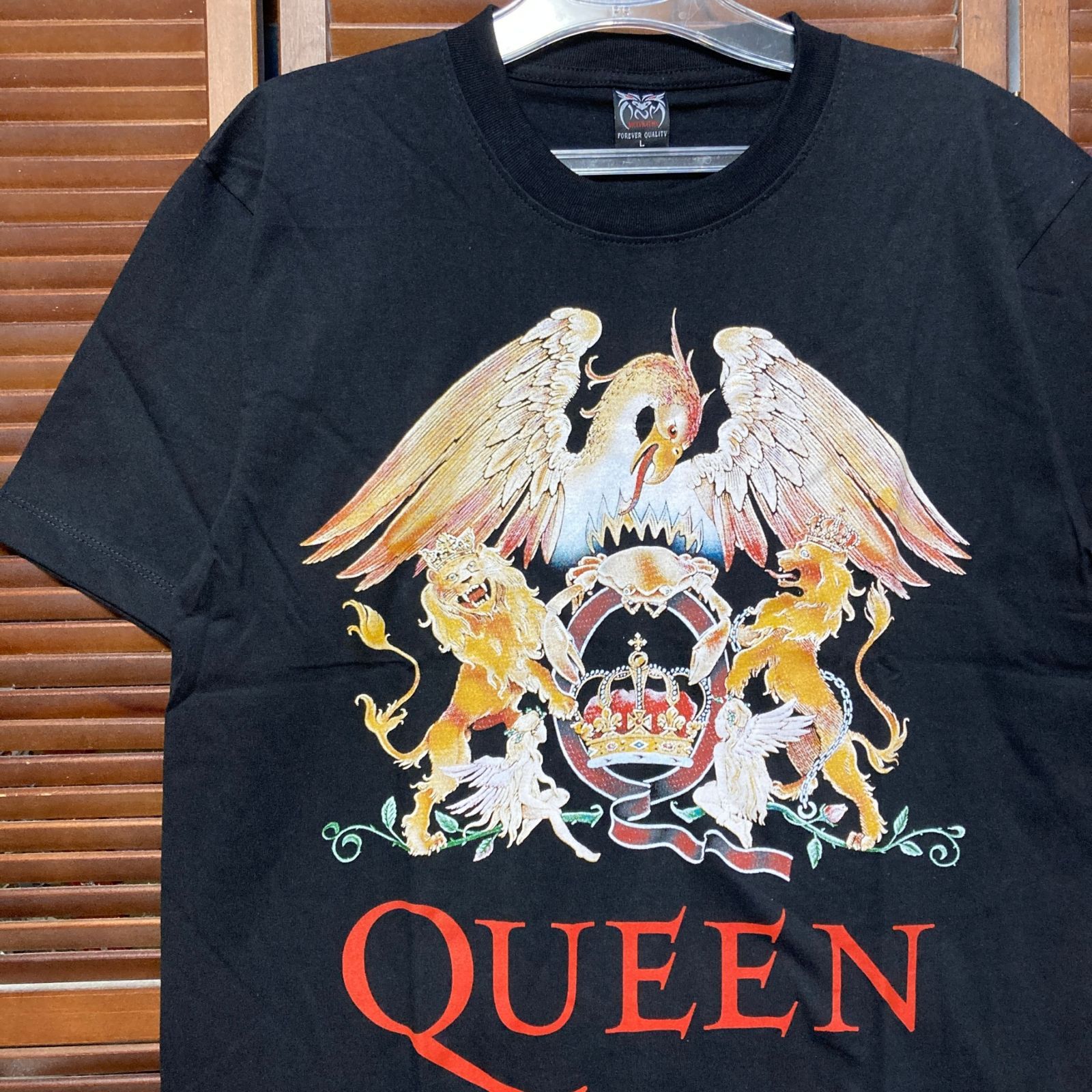 クイーン　QUEEN フレディマーキュリー　黒 Tシャツ tee ティーシャツ バンド ロック ツアー　ライブ　デザイン 両面 プリント 派手 奇抜 古着 ビンテージ vintage パンク メタル ヒップホップ ラッパー アーティスト カットソー