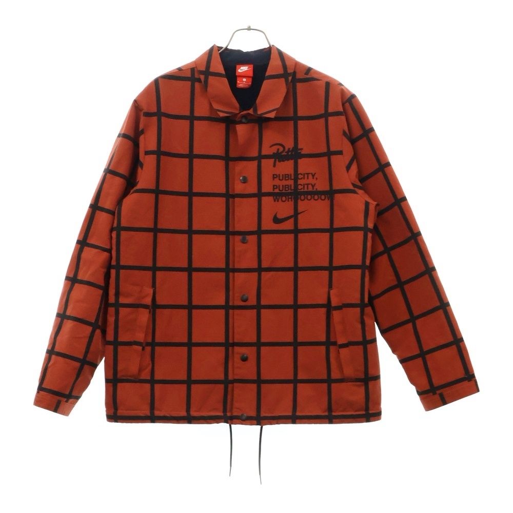 NIKE ナイキ 18AW × Patta Coach Jacket パタ インナーボア ロゴプリント コーチジャケット オレンジ AH6488-689