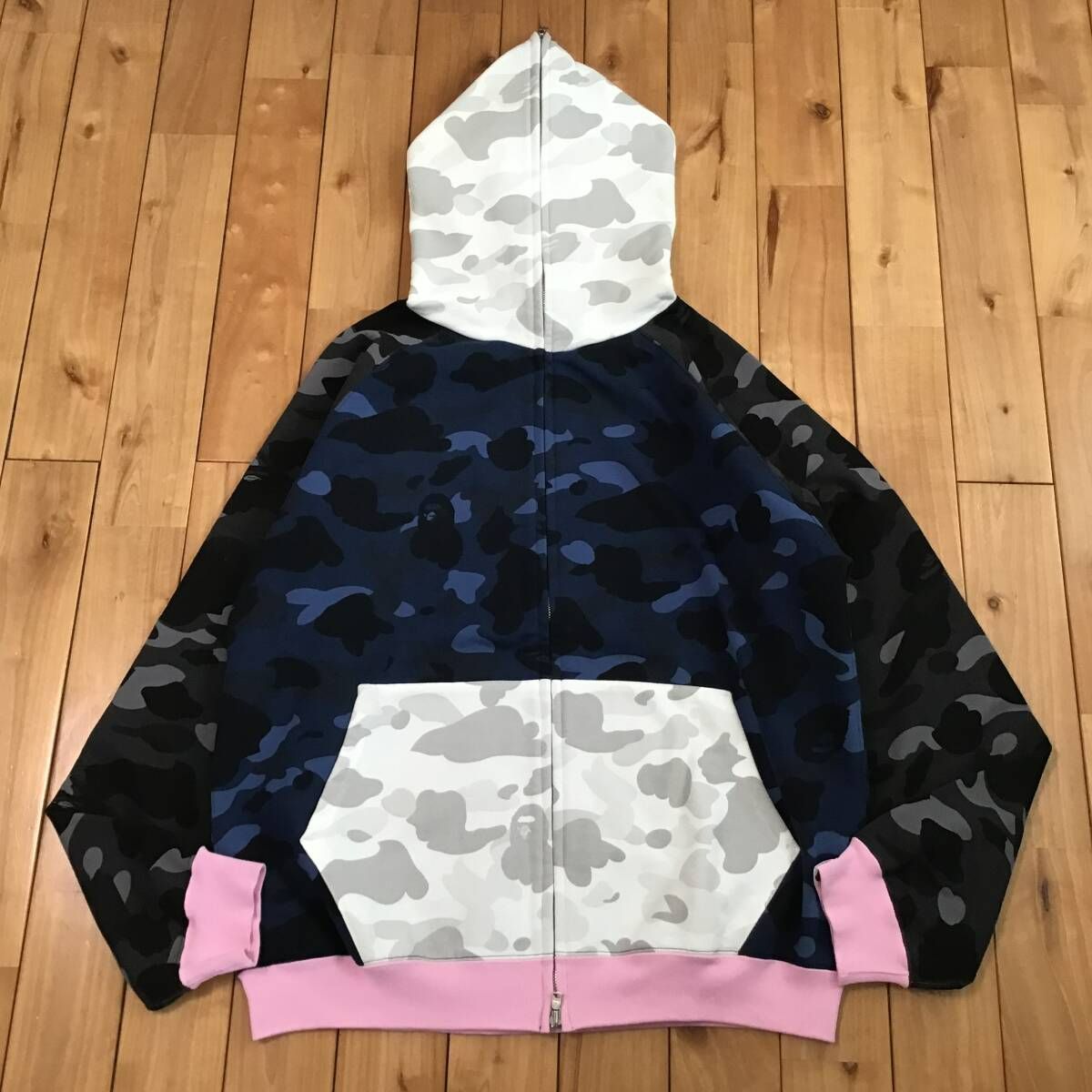 Crazy color camo パーカー Lサイズ a bathing ape BAPE full zip  