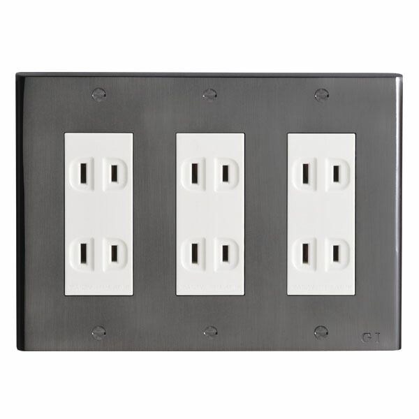 ご−たむ コンセントカバー おしゃれ ワイド 3列用 コンセントプレート プレート