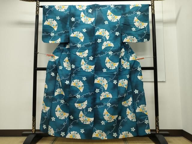 平和屋着物∴夏物 浴衣 舞花文 綿 逸品 DAAV7291cd