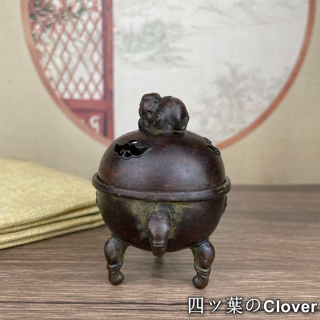 香炉 象炉 祥雲香炉 薫香炉 茶道 供仏 檀香炉 銅製 工芸品 置物