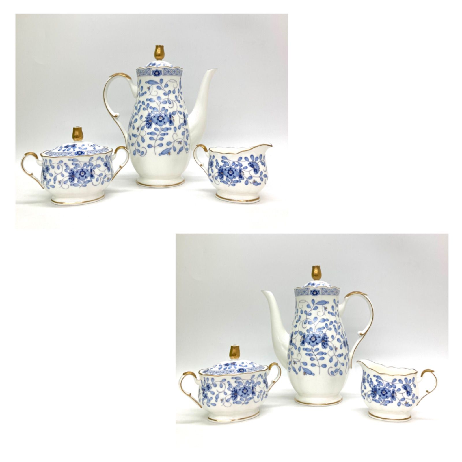 ◇NARUMI◇ナルミ ミラノシリーズ ボーンチャイナ ティーセット金彩