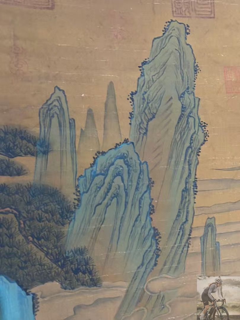 立原杏所筆　絹本肉筆　淡彩山水　古美術　掛軸　共箱　送料込み250902 立原杏所筆 絹本肉筆 淡彩山水 古美術 掛軸 共箱 送料込み250902