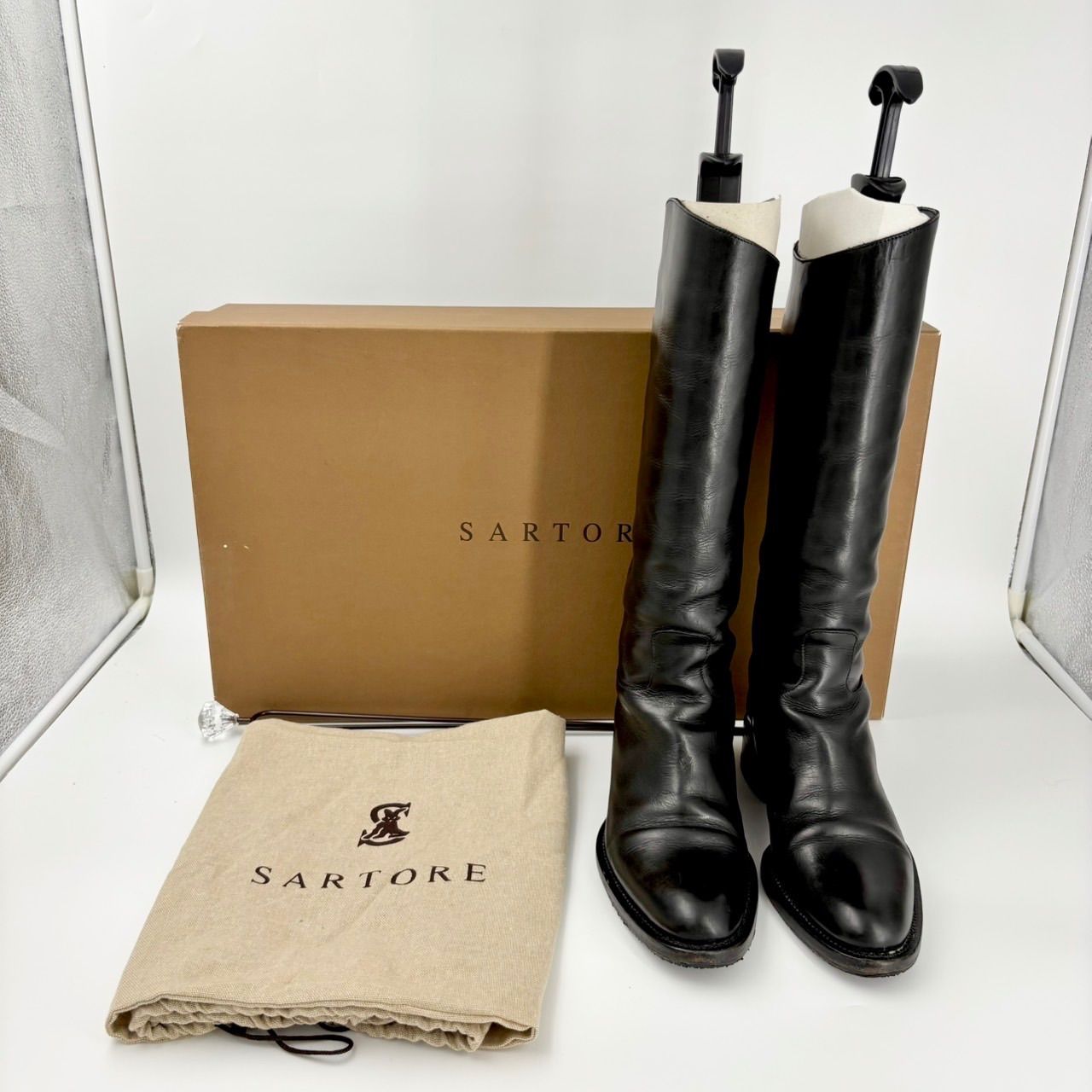 サルトル　ロングブーツ　35 1/2 SARTORE(サルトル) ロングブーツ 35 1/2 レディース - ブラウン レザー