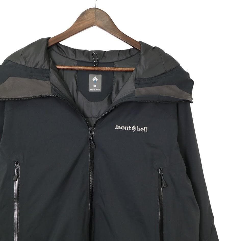 モンベル mont bell マウンテンパーカー パウダーステップパーカ XL メンズ 黒 登山トレッキング スノボウェア ドライテック
