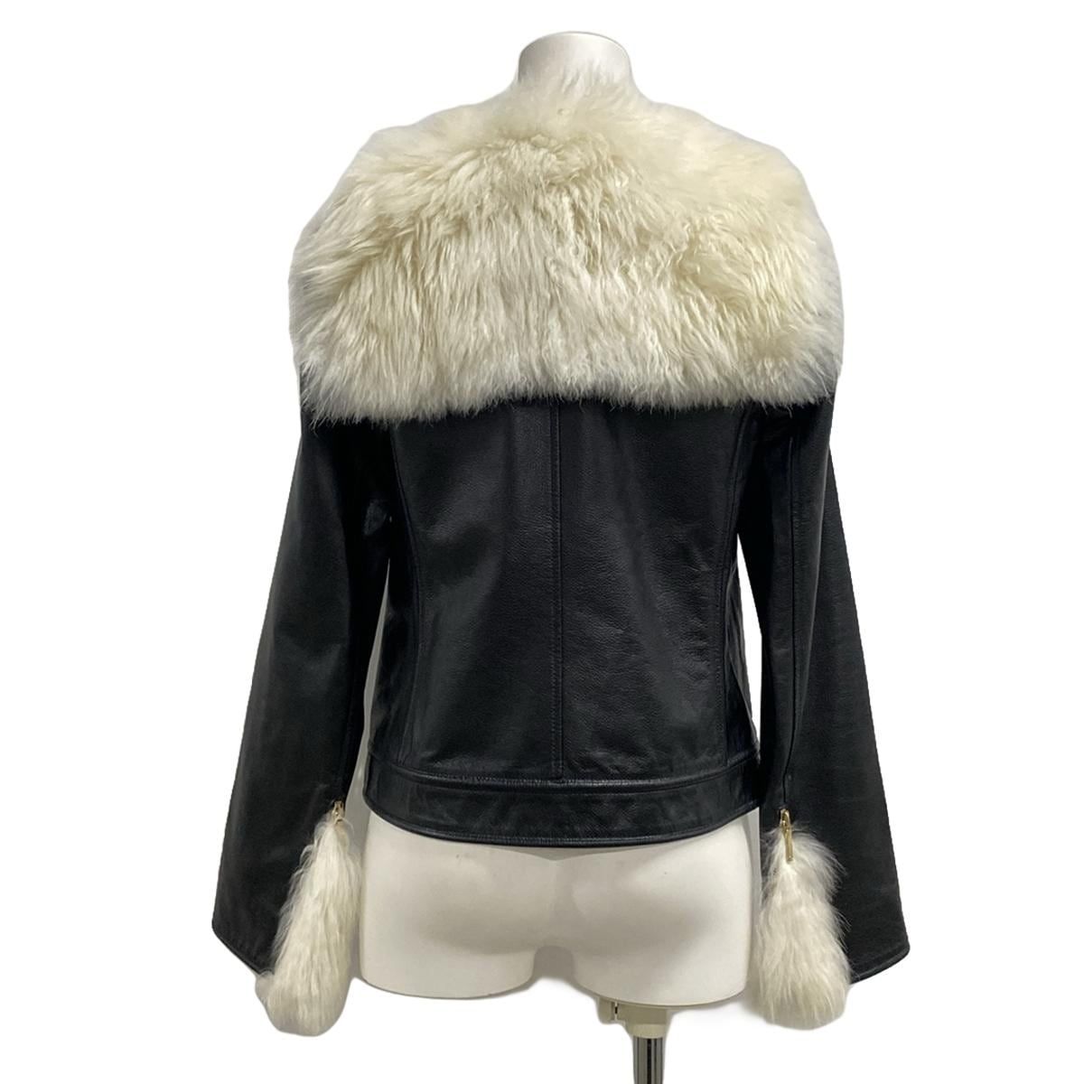 CHANEL シャネル ライダースジャケット サイズ34 S レディース - P59415 黒×アイボリー