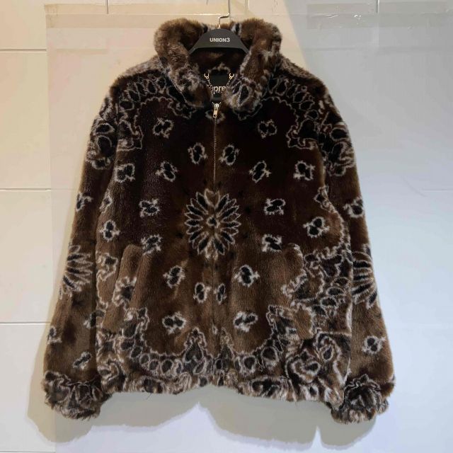 美品 SUPREME シュプリーム バンダナファージャケット Supreme(シュプリーム) バンダナフェイクファーボンバー